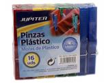 PINZA ROPA PLASTICO 16 Unidades            5#24