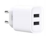 CARGADOR 2 USB 2,1A BLANCO                  