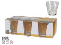 VASOS CRISTAL 6 Unidades 260ml MELILLA         