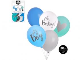 GLOBOS SET DECORADOS IT?S A BOY 8 Unidades     