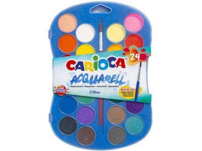 ACUARELAS 24 COLORES CARIOCA 30mm AQUARELL(6){